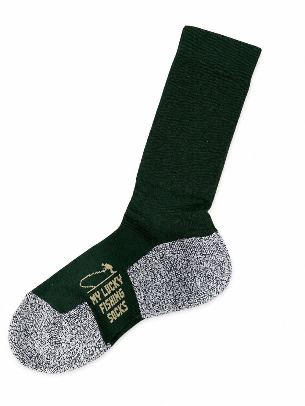 NWOT For Bare Feet Over the Calf TREKKER Wool Blend My Lucky Fishing Socks Large